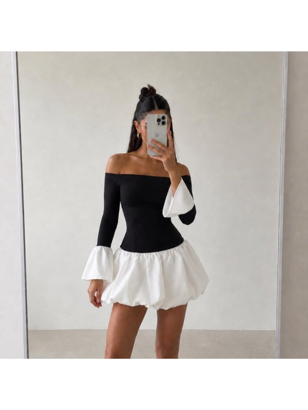 Heiress Beverly Hills Bardot Off-Shoulder Dress Size M NWT